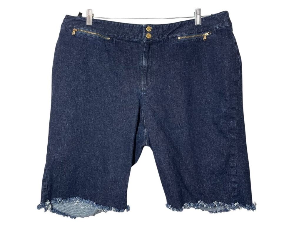 Lauren Ralph Lauren DIY Cut off Jean Shorts Size 20W Gold Details Pockets Jorts